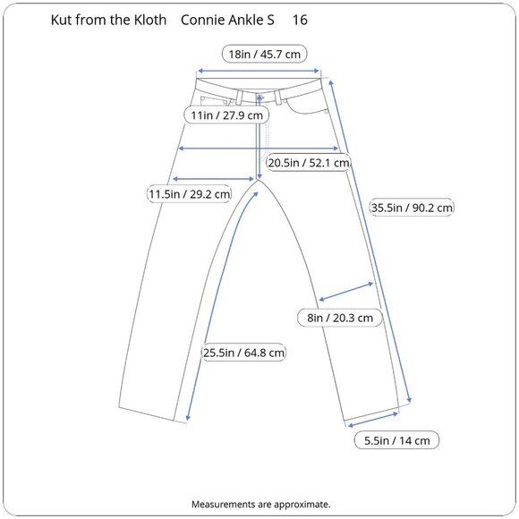 Kut from the Kloth Connie Ankle Skinny Jeans Folded Hem Pink Vertical Stripes 16 - Picture 15 of 16